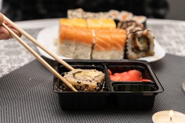 Fototapeta na wymiar Ginger and Wasabi for Sushi Sesame