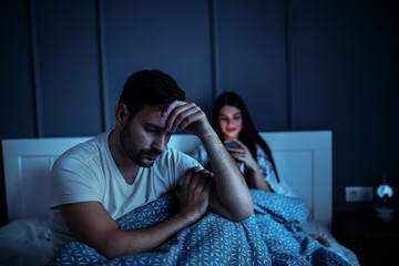 Naklejka premium She does not pay attention on him