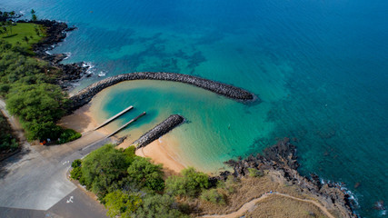 Aerial view of south Maui beaches