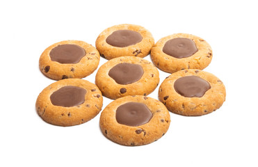 cookies with chocolate isolated