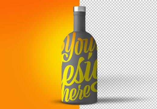 Large Beverage Bottle Mockup