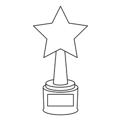 Star award symbol black and white