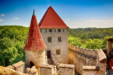 The stone castle Kokorin stay on the hill