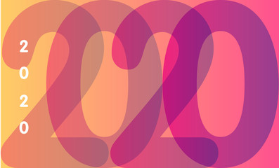 text 2020 on abstract background for Happy New Year