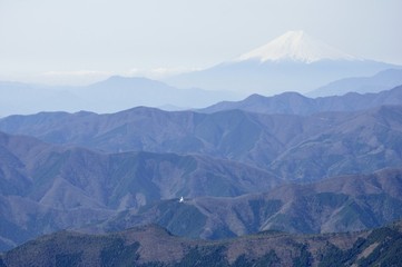 鷹ノ巣山より富士山遠望