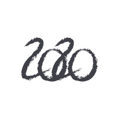 2020 happy new year abstract card design template