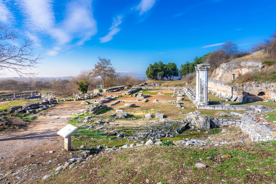Ruins of the ancient city of Philippi, Eastern Macedonia and Thrace, Greece