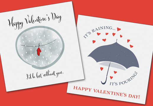 Valentine's Day Digital Card Layout