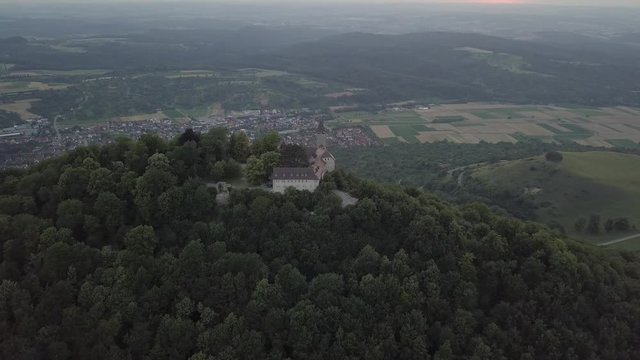 a fairytale castle in the middle of germany, europe called Burg Teck near the small german town Kirchheim
