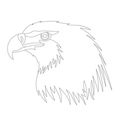  eagle head , vector illustration, flat style, profile