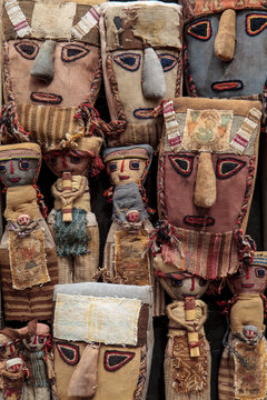 Peruvian burial dolls and Chancay grave goods