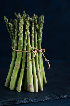 Asparagus bunch tied with twine