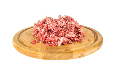 minced meat isolated on white background