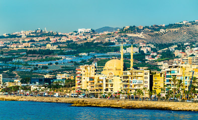 Seaside of Sidon town in Lebanon