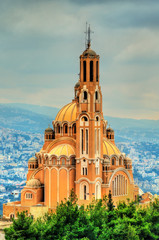 Fototapeta premium Melkite greckokatolicka bazylika św. Pawła w Harissie, Liban