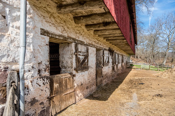 18th Century Barn at the Hopewell Furnace National Historic Site in Pennsylvania