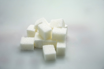 sugars isolated on white background