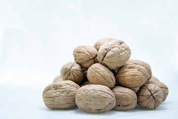 walnuts isolated on white background