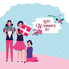 Happy women day card