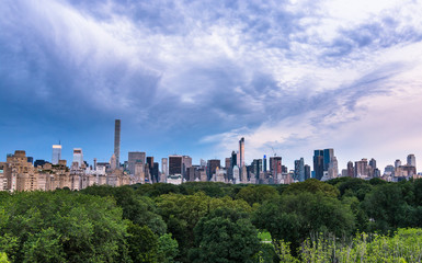 Fototapeta na wymiar Central Park Manhattan New York Looking south towards Midtown