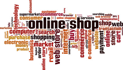 Online shop word cloud