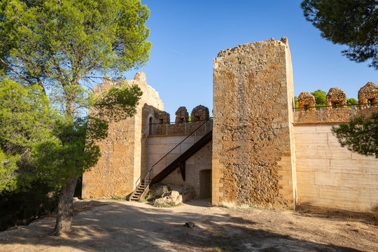 ruins of the Castle of Anento village, province of Zaragoza, Aragon, Spain