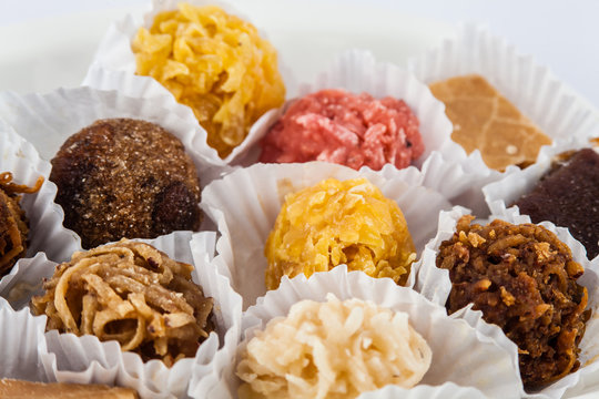 Assorted traditional sweets from Cartagena de Indias
