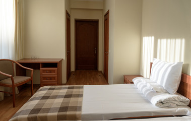 comfortable budget hotel bedroom