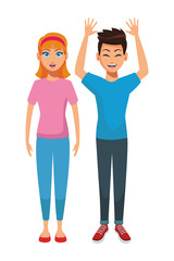 Fototapeta premium young people couple body