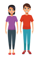 young people couple body