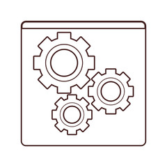 technology gears support cartoon