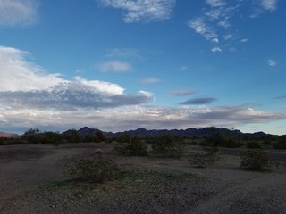 Mountains and desert in Quartzsite Arizona
