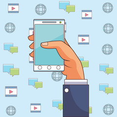 technology smartphone cartoon