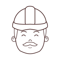 Obraz na płótnie Canvas construction builder face cartoon