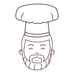 food chef face cartoon
