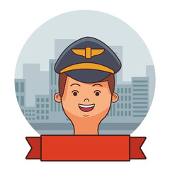 airplane pilot face cartoon