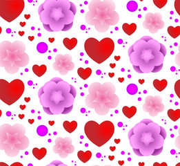 Bright cheerful seamless pattern allows you to make excellent quality packaging for gifts on Valentine's Day or just during the period when you want to make a loved one a nice gift.