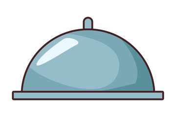 restaurant food cloche cartoon