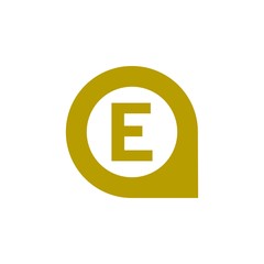 Pin location wirh letter E logo design