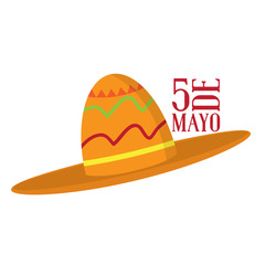 Cinco de mayo. Mexican hat. Vector illustration design