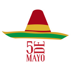 Cinco de mayo. Mexican hat. Vector illustration design