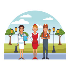 women profession and occupation avatars