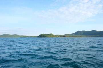 Samaesarn Island in daytime view and blue sky.