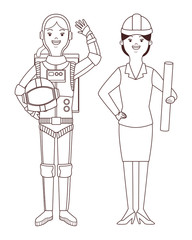 women profession and occupation avatars