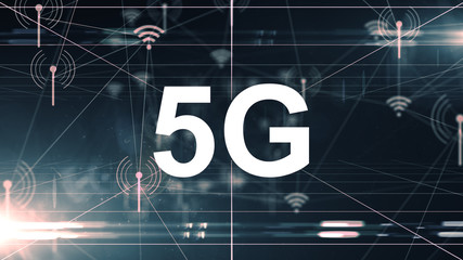 5G network wireless high speed cellular mobile internet communications render