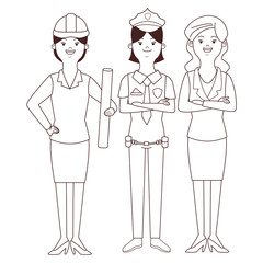 women profession and occupation avatars