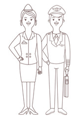 pilot and stewardess avatar