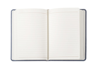 Opened blank book for your text or message.