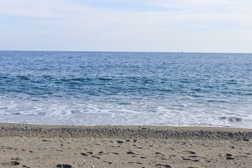 winter beach in Japan