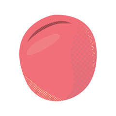 Isolated passion fruit. Halftone style. Vector illustration design